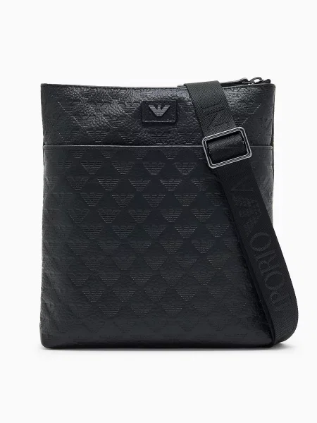 Кожаная сумка Emporio Armani черная