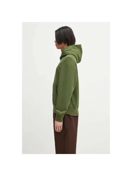 Bluza z kapturem Kenzo w kwiatki z kapturem zielona