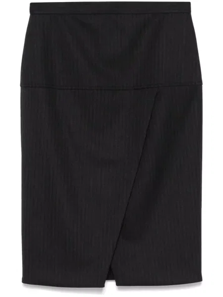 Fustă Fendi cu dungi negru