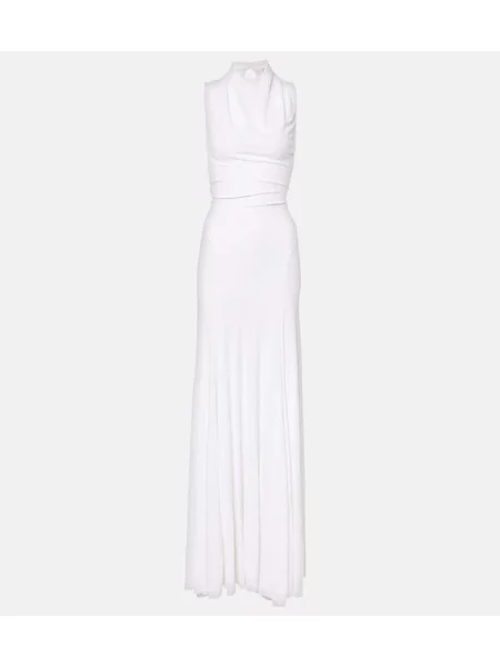 Rochie Christopher Esber din jerseu alb