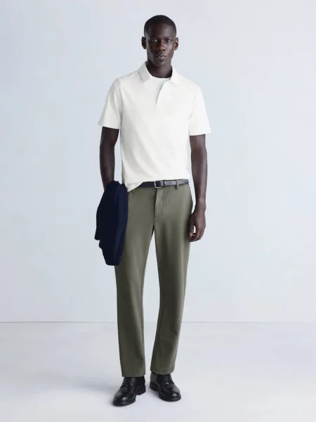 Spodnie slim fit comfort Thermolite® średni Mężczyzna 40 MANGO MAN brązowy