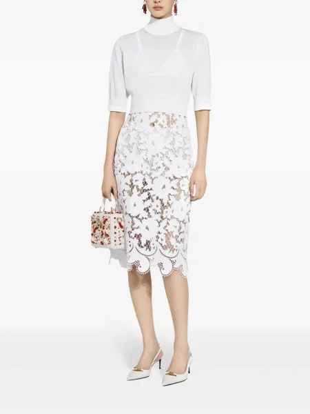 Megztinis Dolce & Gabbana apkarpytas balta