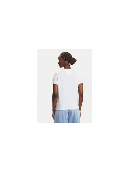 Tommy Jeans Póló Gradient Flag Regular Fit fehér
