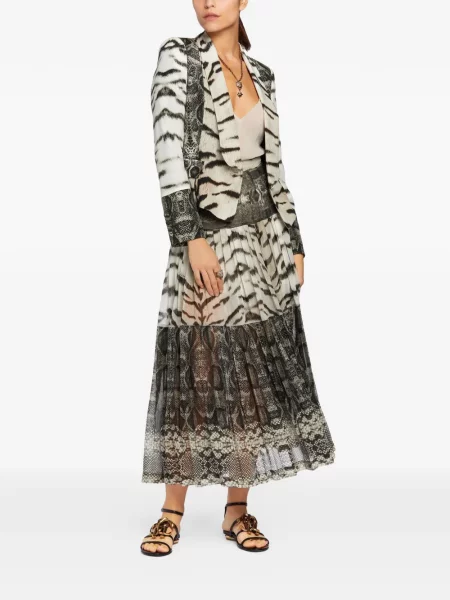 Fustă midi Roberto Cavalli cu imagine