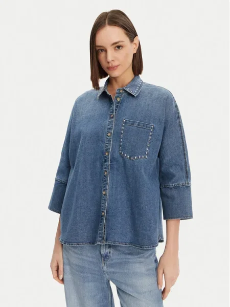 ONLY дънкова риза Grace син