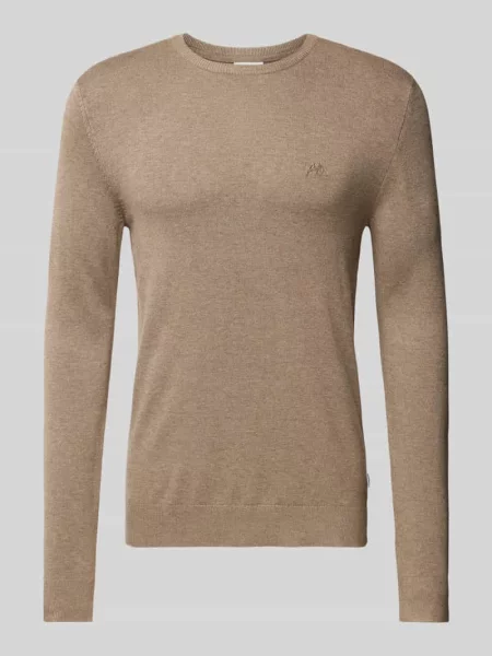 Sweter z dzianiny z prążkowanymi wykończeniami Lindbergh