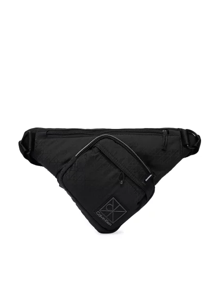 Crossover torbica Calvin Klein Utility Emblem Aop Crossbody crna
