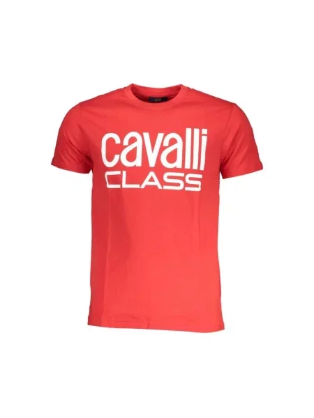 Koszulka Cavalli Class z nadrukiem czerwona