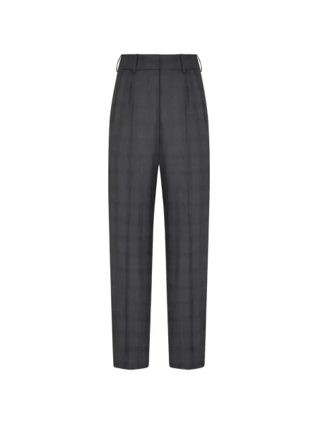 Pantaloni Blazé Milano de lână în carouri gri
