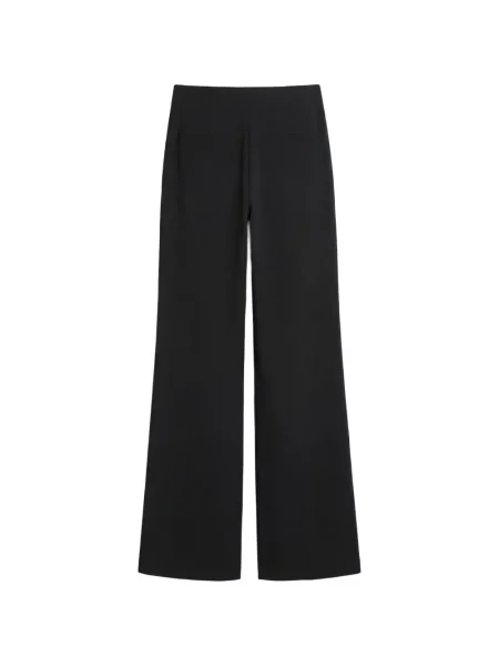 Pantaloni Reformation cu talie joasă negru