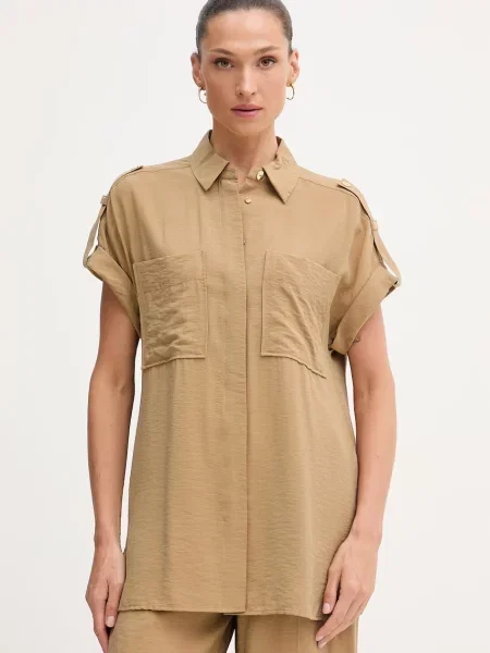 Lola Casademunt bluzka z wiskozą beżowa