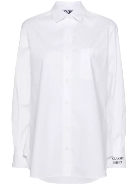 Cămașă Moschino din poplin alb