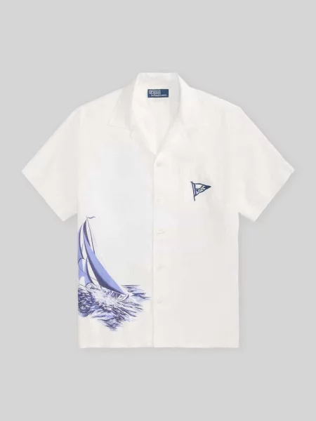 Koszula casualowa o kroju loose fit z czystego lnu Polo Ralph Lauren biała