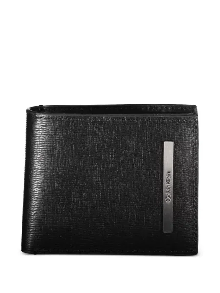 Pénztárca Calvin Klein autogrammal fekete
