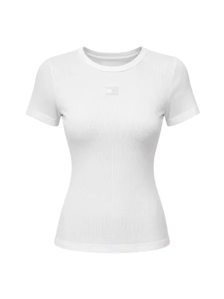 Tommy Jeans Tricou TJW BADGE RIB crem