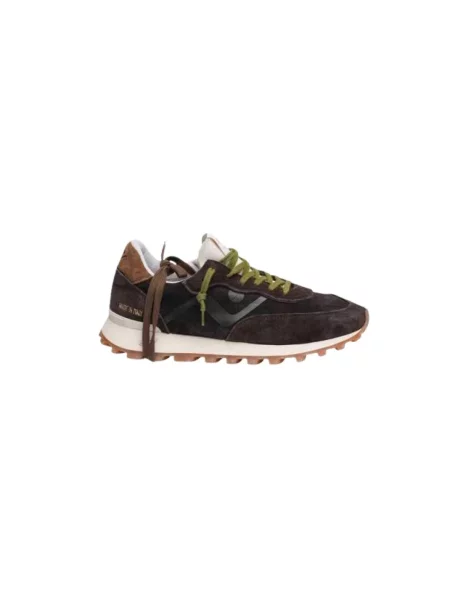 Sneakersy No Map Society skórzane brązowe