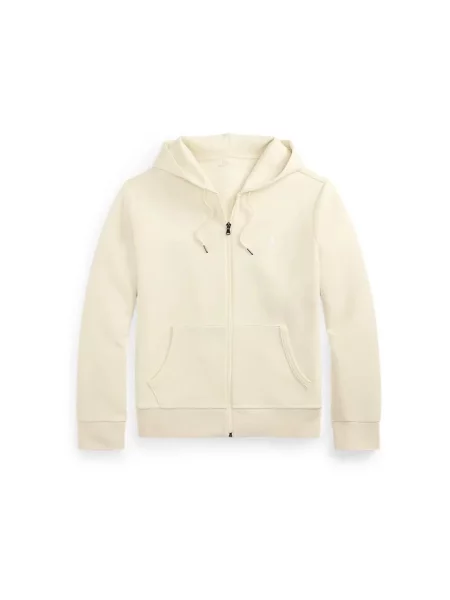 Dzianinowa bluza z kapturem Polo Ralph Lauren z kapturem biała