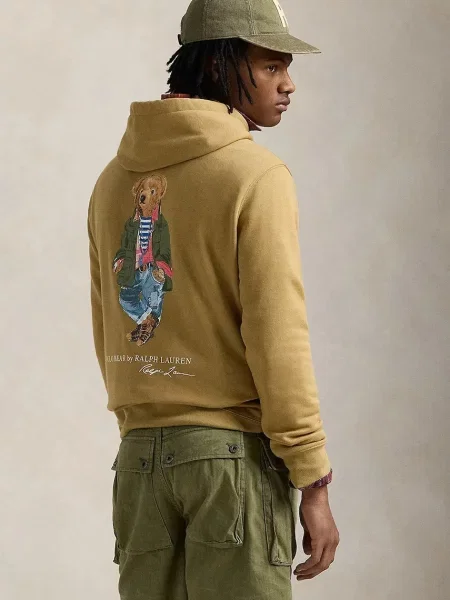 Bluza z kapturem Polo Ralph Lauren beżowa