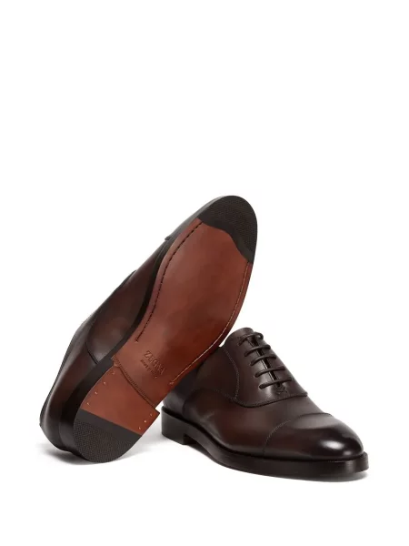 Δερμάτινος σκαρπίνια oxford Zegna καφέ