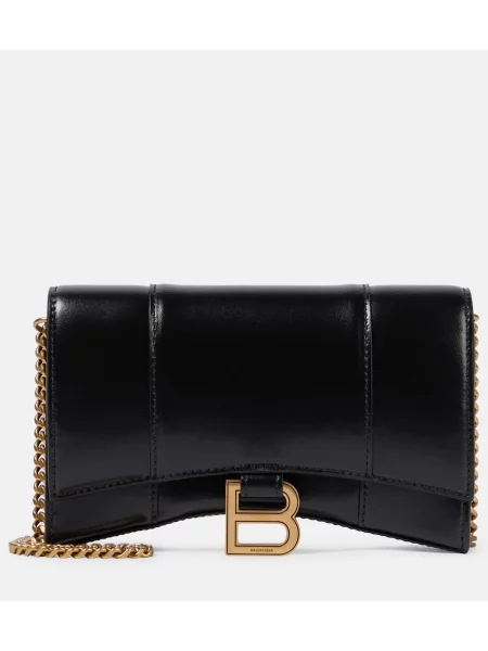 Colier Balenciaga din piele negru