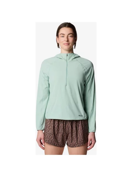 Koszulka Mountain Hardwear Sunshield Half Zip pastelowa XS niebieska