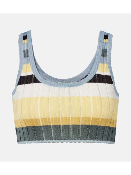 Decupat top Alaïa cu dungi