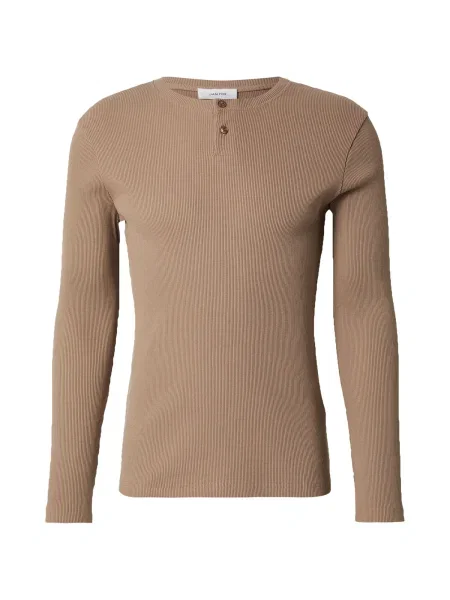 DAN FOX APPAREL Tricou Kai taupe gri