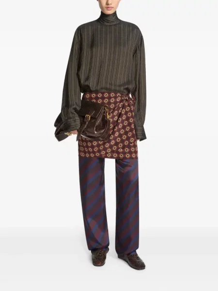 Sneakerși Dries Van Noten din piele maro