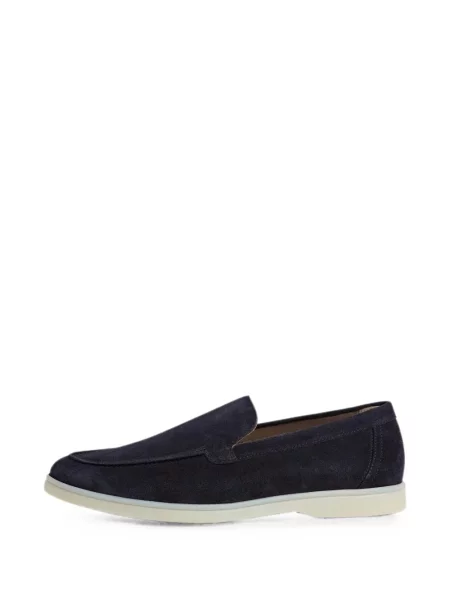 Pantofi loafer Hackett London din piele de căprioară albastru