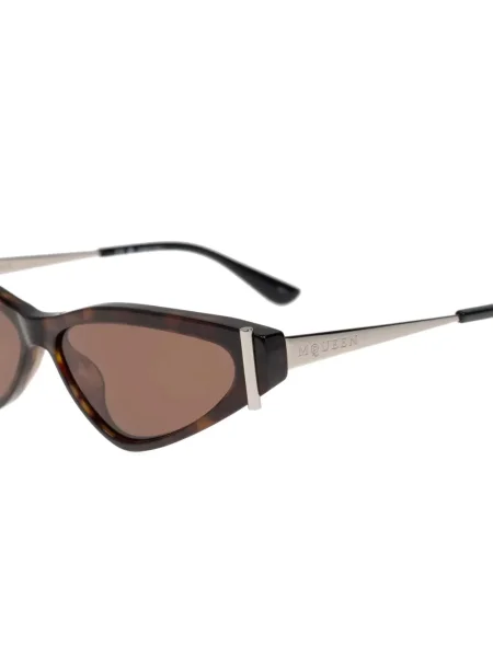 Ochelari de soare Alexander Mcqueen Eyewear cu imprimeu geometric maro
