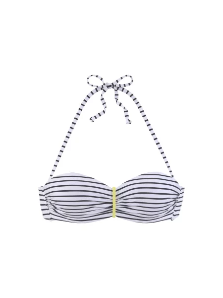 VENICE BEACH Sutien costum de baie galben închis / negru alb