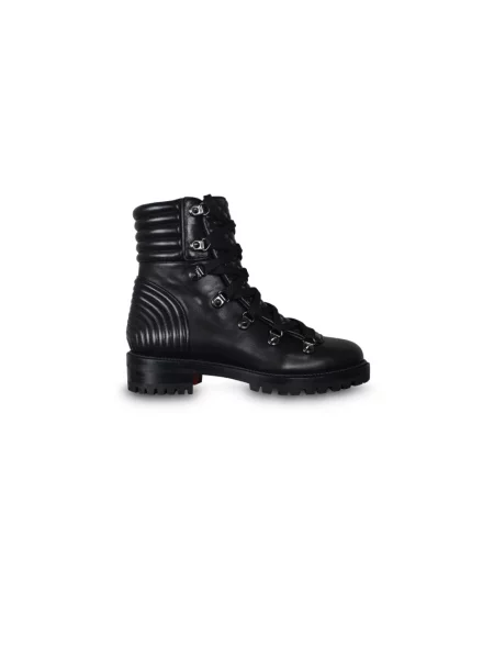 Botki Christian Louboutin skórzane czarne