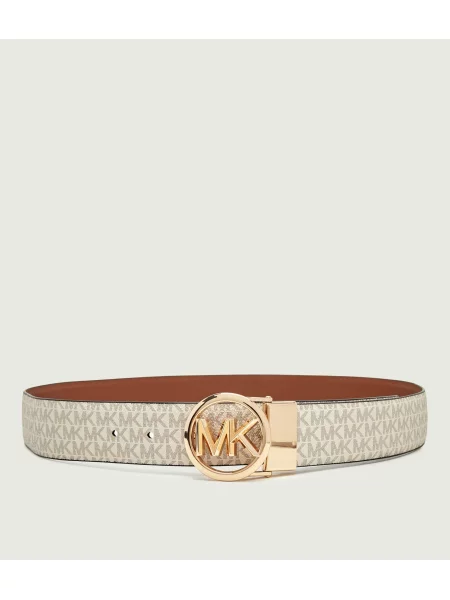 Michael Kors Curea din piele cu două fețe bej