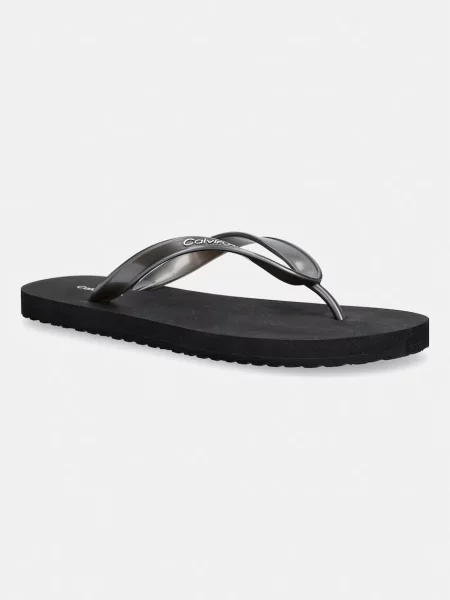 Calvin Klein japonke FLIP FLOP TPU METALLIC črna