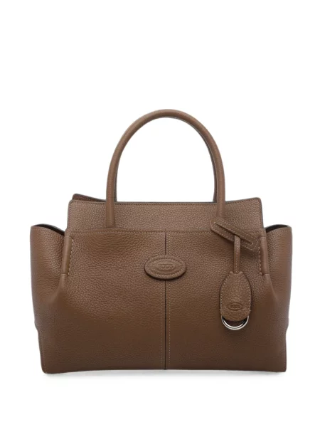 Geantă shopper Tod's din piele cu autograf maro