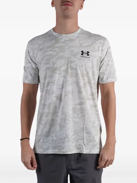 Tricou Under Armour cu autograf gri