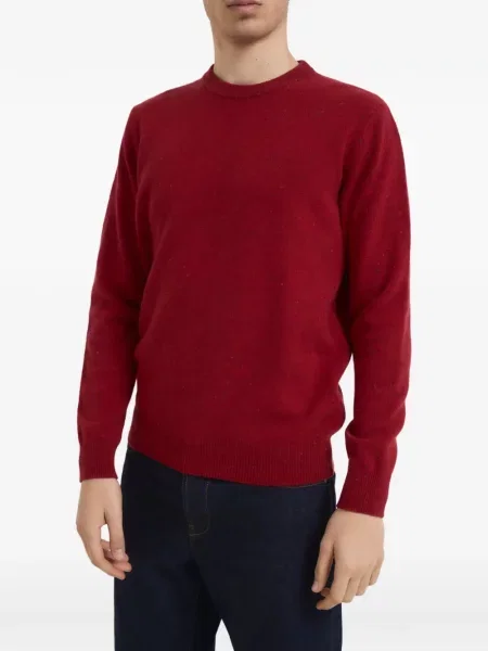 Pulover Barbour cu broderie roșu