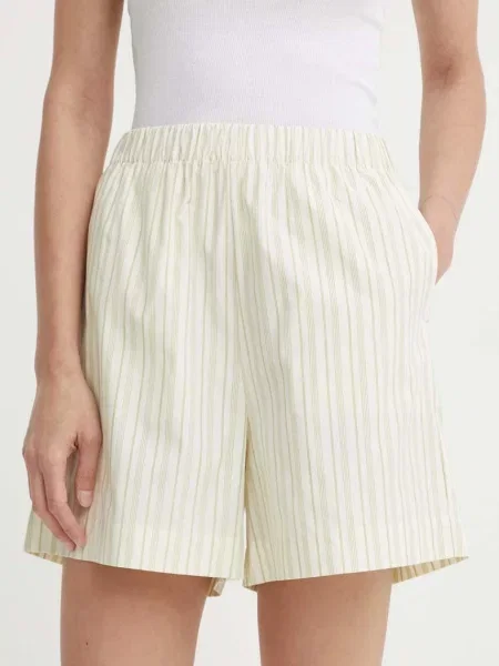 Samsoe Samsoe pantaloni scurti SALOVA femei modelator high waist bej