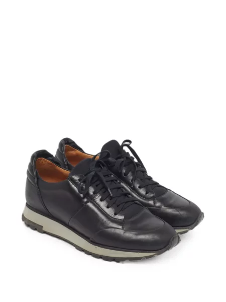 Маратонки Santoni с връзки с дантела черно