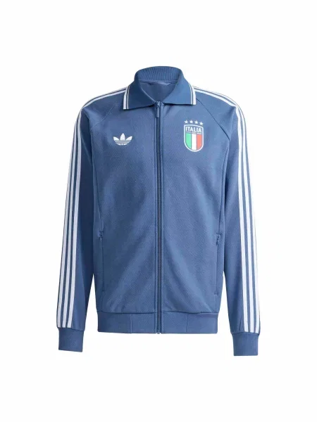 ADIDAS PERFORMANCE Jakna za vježbanje Italy Away Anthem tamno plava / zelena / crvena bijela