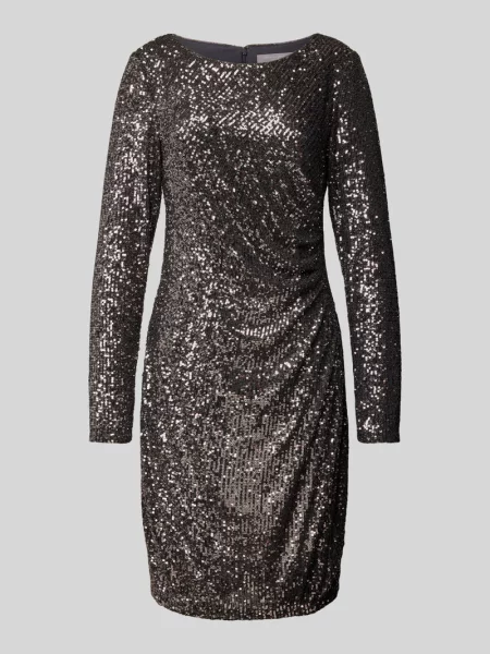 Sukienka koktajlowa o długości do kolan z cekinowym obszyciem Christian Berg Cocktail