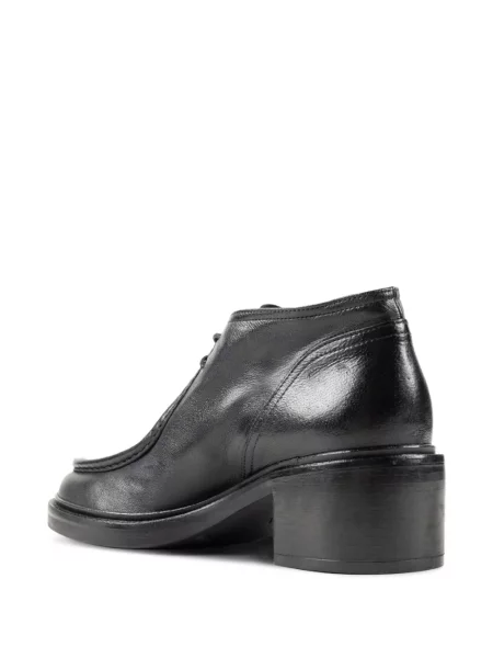 Pantofi cu toc Chuckies cu șireturi din dantelă negru