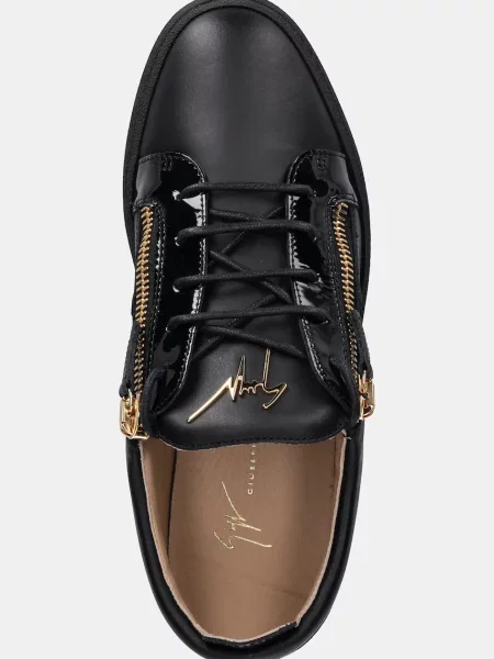 Кожаные кроссовки Giuseppe Zanotti черные
