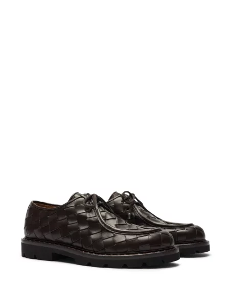 Pantofi derby Scarosso din piele maro