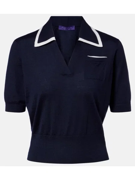 Pulover Ralph Lauren Collection din cașmir albastru