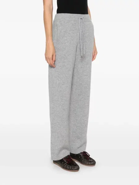Pantaloni Maje tricotate cu cordon gri
