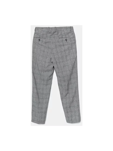 Michael Kors spodnie lniane niebieski w fasonie chinos szare