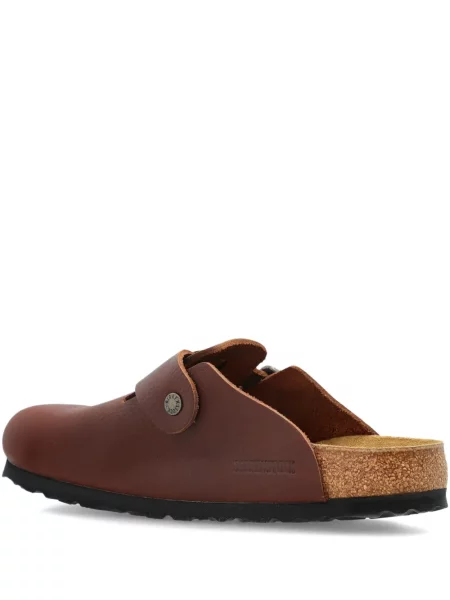 Papuci tip mules Birkenstock cu cataramă maro