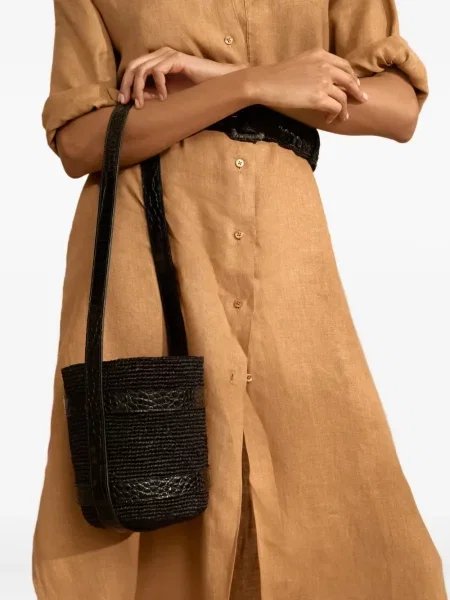 Geanta de piele Manebi din piele negru