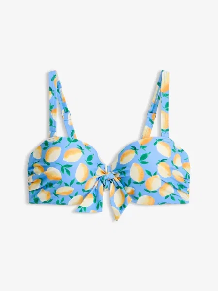 Biustonosz bikini balkonetka z odpinanymi ramiączkami niebieskie